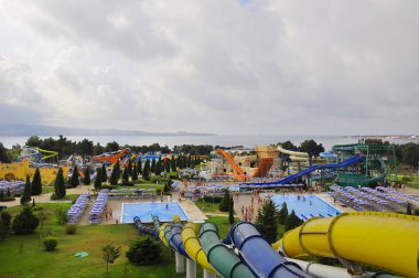 Gelendzhik kara denizde su parkında görünümünü