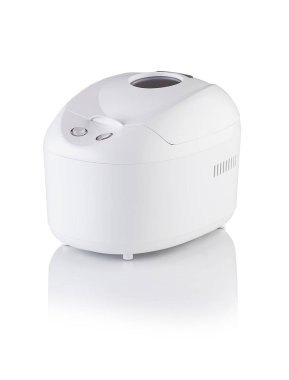 Elektrikli ekmek makinesi beyaz arka plan üzerinde 