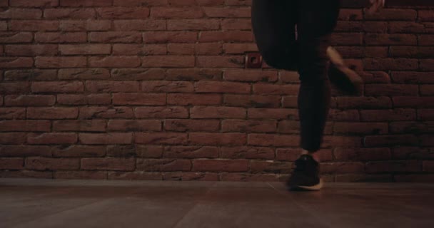 Freestyle dancing legs closeup.Red Epic. 4k — Stock Video