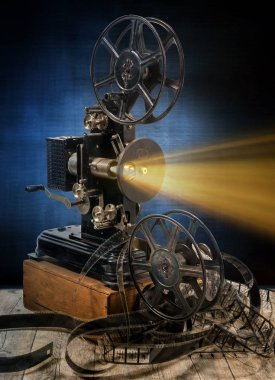 Antika antika sinema projektörü, sinemaskop 1900, 1910