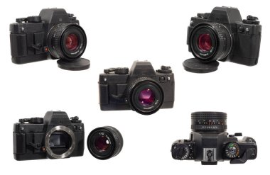 Resimli antika fotoğraf makinesi.