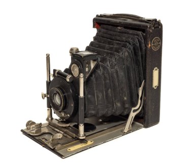 Resimli antika fotoğraf makinesi.