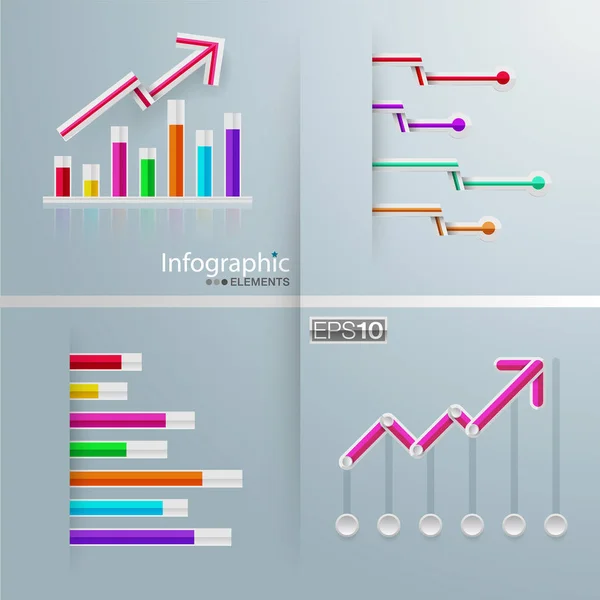 Infographics grafik kümesi. Vektör tasarımı — Stok Vektör