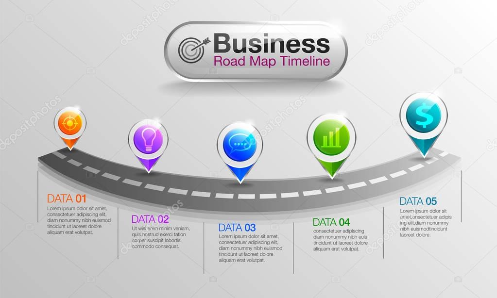 infographic Business roadmap timeline