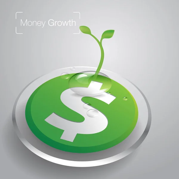 Peníze růst podnikání. — Stockový vektor