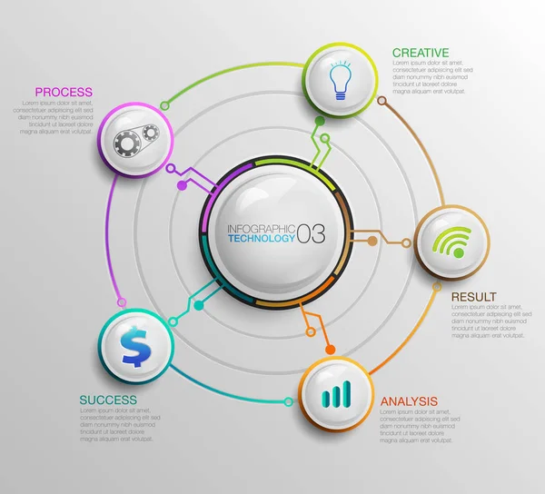 Infographie Bussiness Technology 03 — Image vectorielle