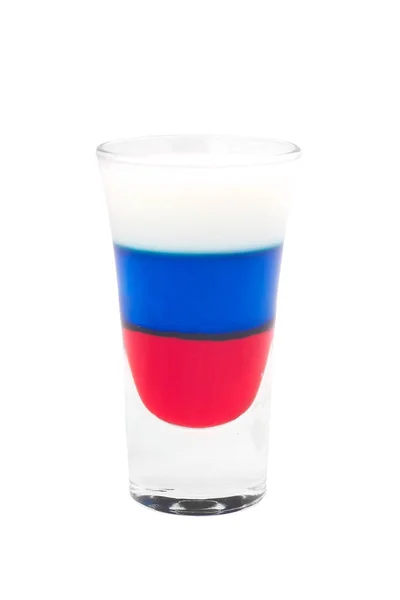 Coctail Drapeau Russe Sur Fond Blanc — Photo