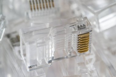 Bir sürü Lan kablosu konnektörleri Rj-45