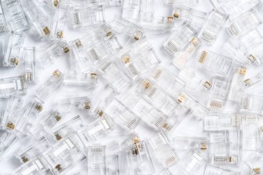 Bir sürü Lan kablosu konnektörleri Rj-45
