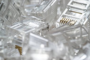 Bir sürü Lan kablosu konnektörleri Rj-45