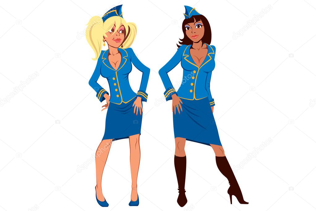 Two young stewardess