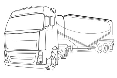 Çimento taşıyıcı vektör kamyon 