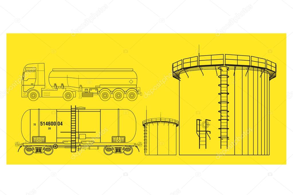 tank car, raikway tanker and fuel storage