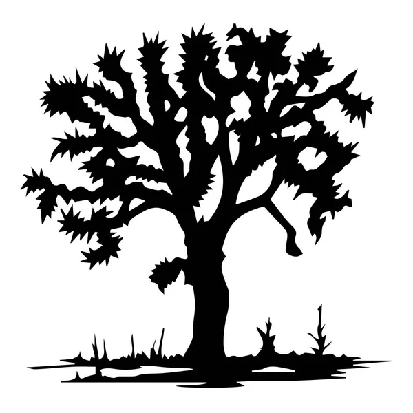 Árbol muerto sin hojas Vector Ilustración Dibujado — Archivo Imágenes Vectoriales