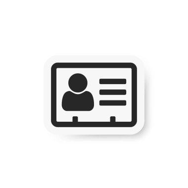 kartı simgesi, düz tasarım stili