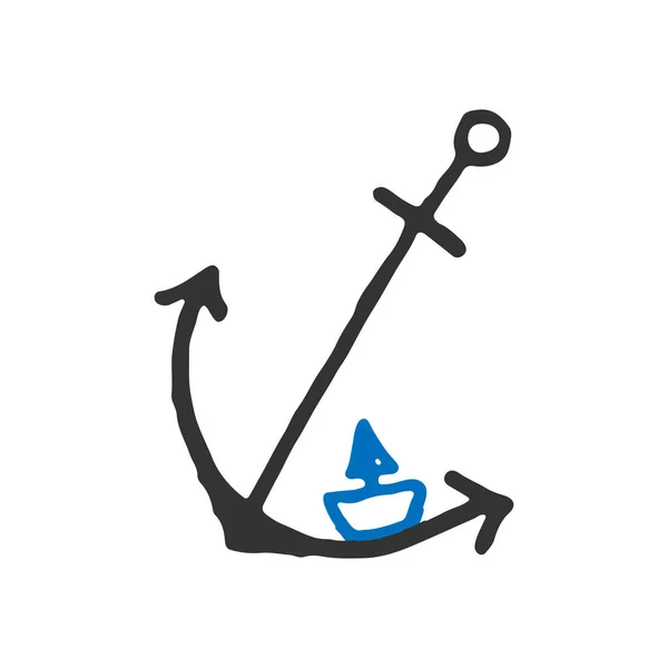 船和船标志模板设计 — 图库矢量图片