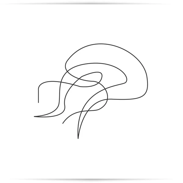 One line jellifish illustration — Stock Photo, Image