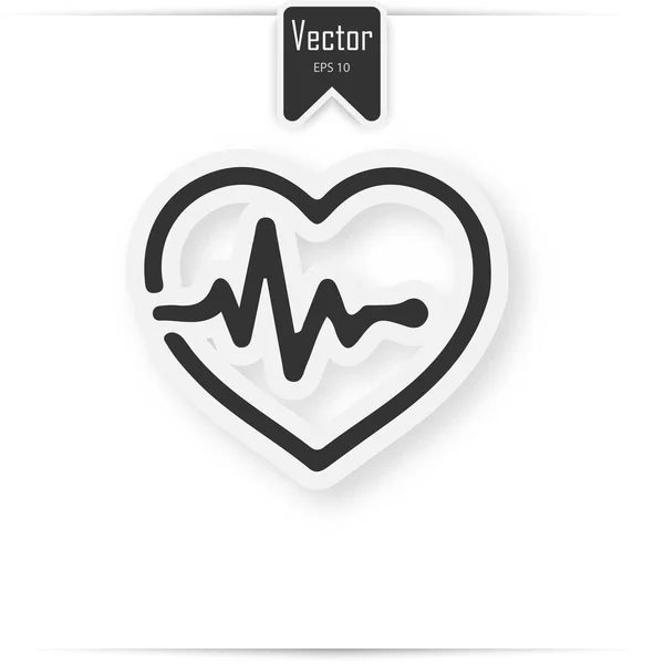 Papel médico conceito de fundo vetor coração . — Vetor de Stock
