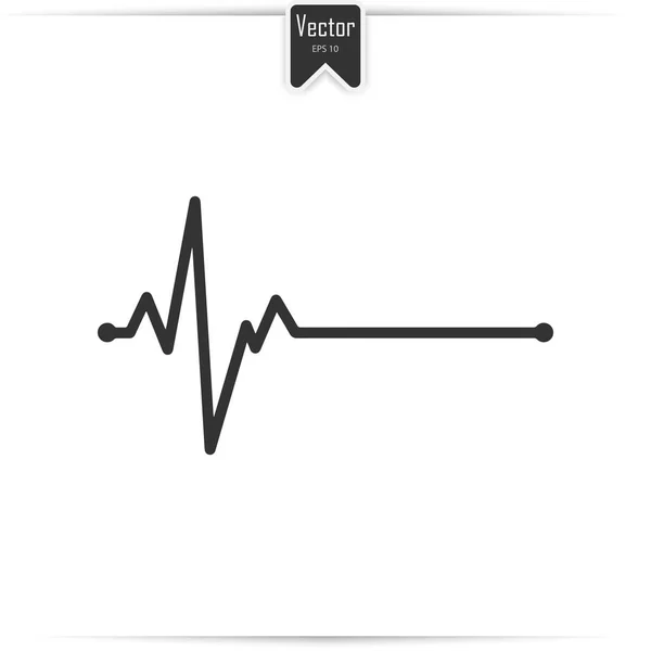Elektrokardiyogram, EKG - tıbbi simgesi — Stok Vektör