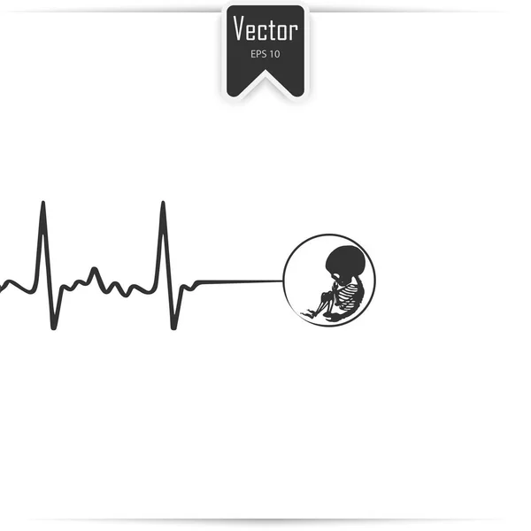 Icona dell'aborto. Firma pro vita e pro scelta . — Vettoriale Stock