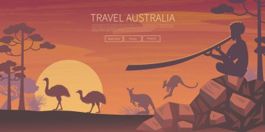  Australian landscape  poster clipart