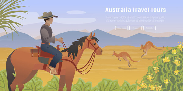 Пейзажный плакат Австралии
