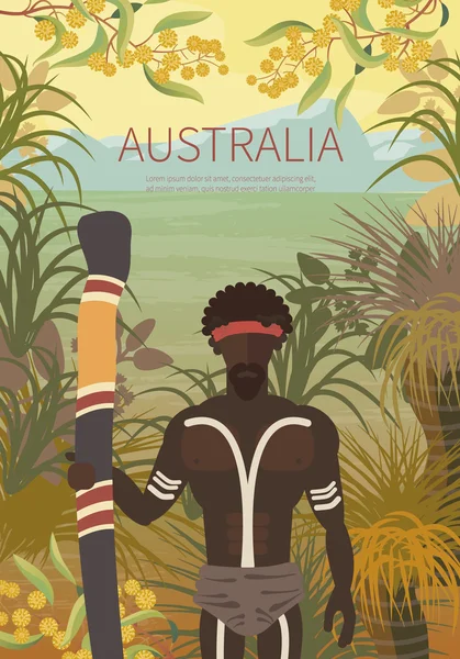 Affiche paysage australien — Image vectorielle