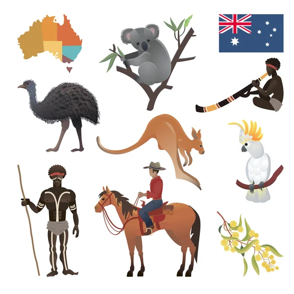 Colección vectorial australiana — Vector de stock