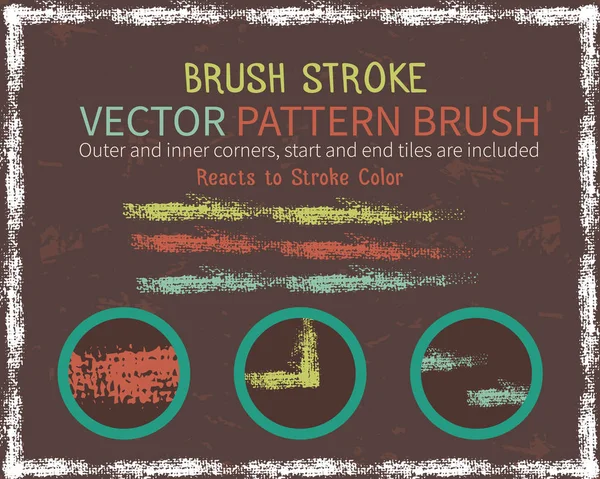 Sikat vektor dekoratif tangan digambar - Stok Vektor