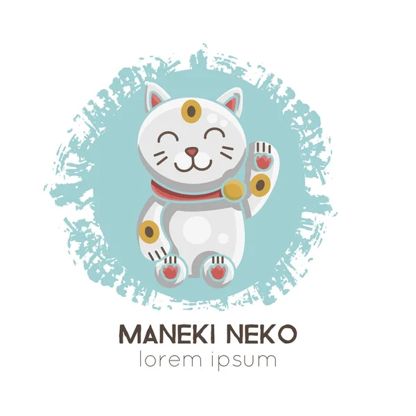 Ilustracja wektorowa Maneki Neko — Wektor stockowy