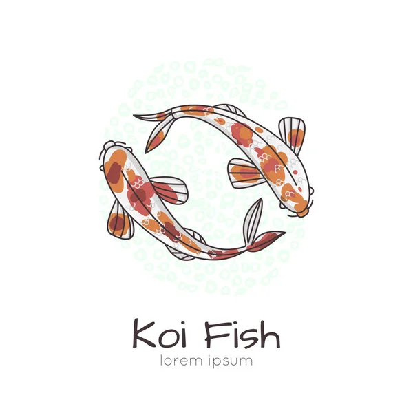 Vector illustration of Koi Fishes — Stock Vector