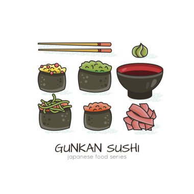 Makizushi vektör çizim