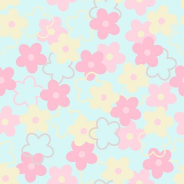 Çiçek açan sakura seamless modeli