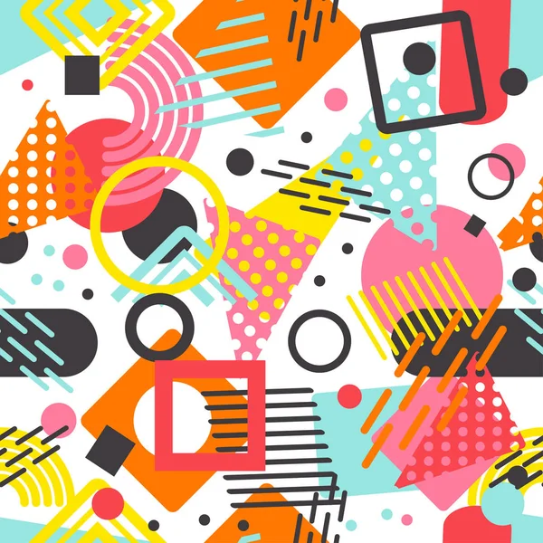 Memphis desen geometrik şekillerle.