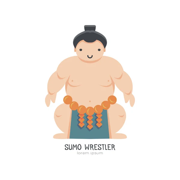 Sumo güreşçisi vektör illüstrasyonu. — Stok Vektör