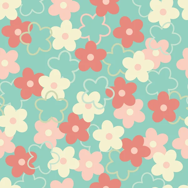 Blooming sakura seamless pattern — Stock Vector