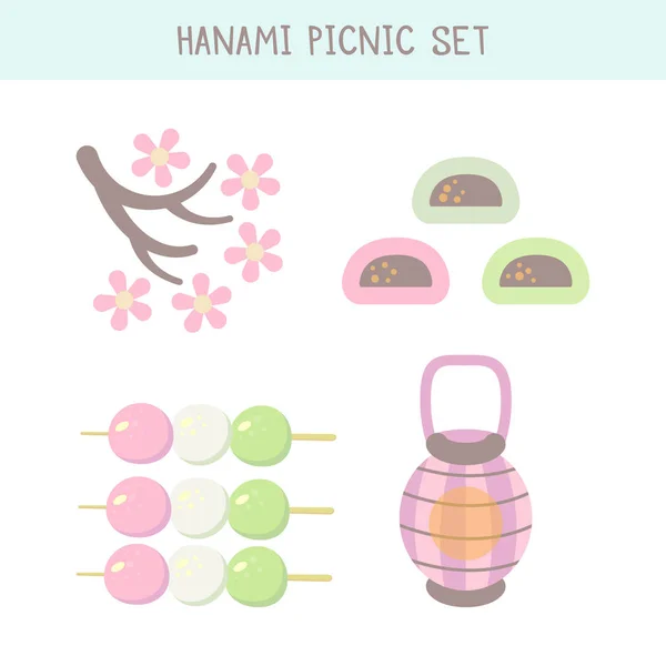 Hanami festival insieme — Vettoriale Stock