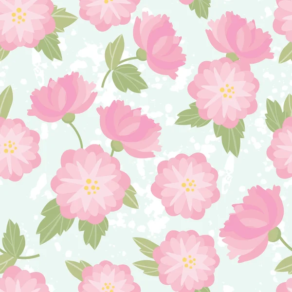Rózsaszín pünkösdi rózsa Seamless Pattern — Stock Vector