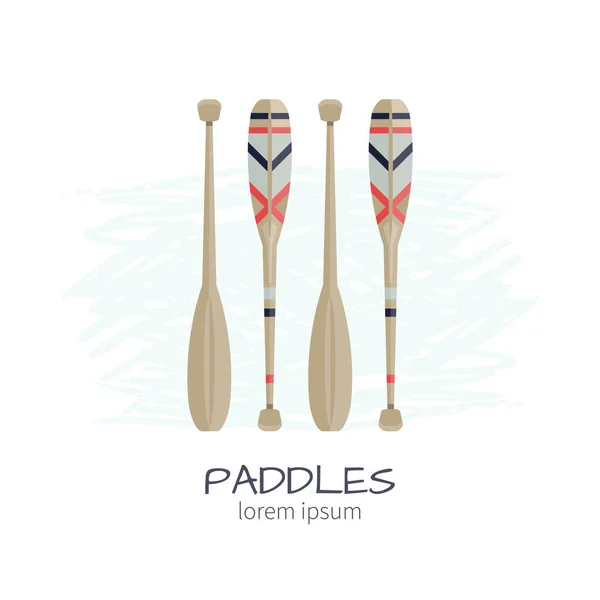 Vector Illustration of Paddles. — Stock Vector