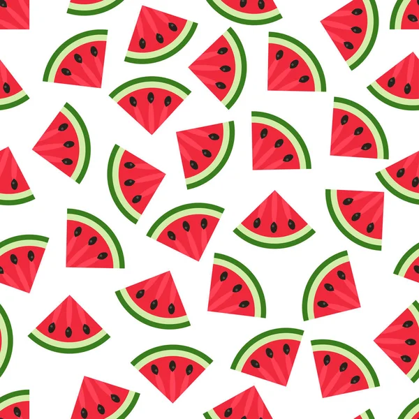 Fräscha och ljusa vattenmelon vektor sömlösa mönster. — Stock vektor