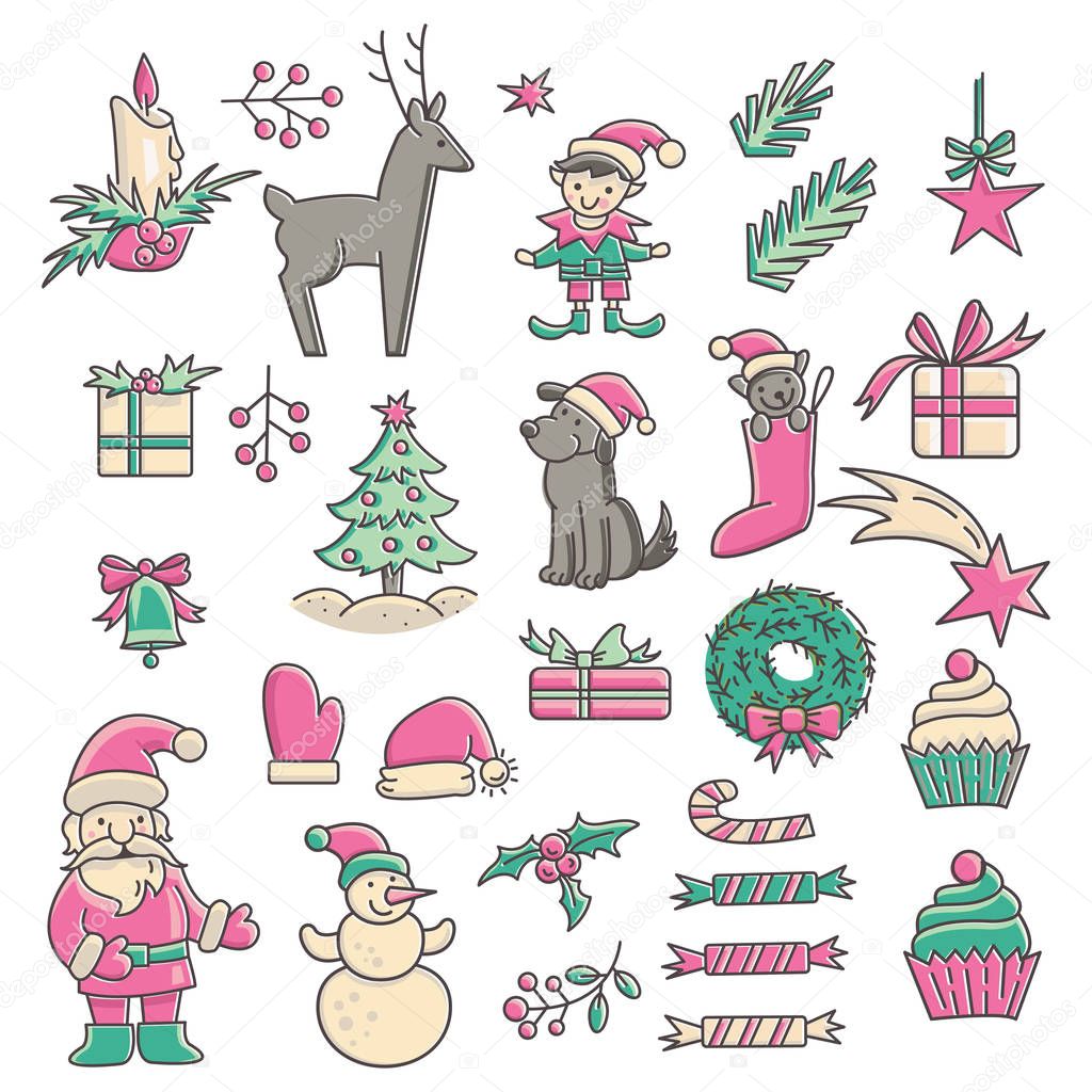 Christmas icons collection