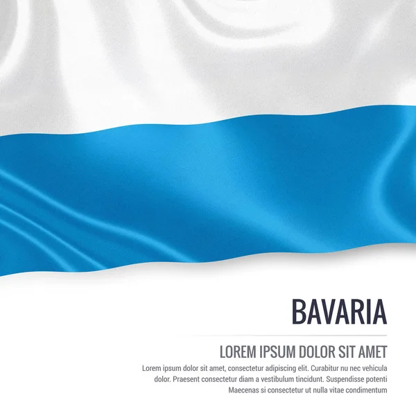 Флаг Баварии на изолированном белом фоне . — стоковое фото