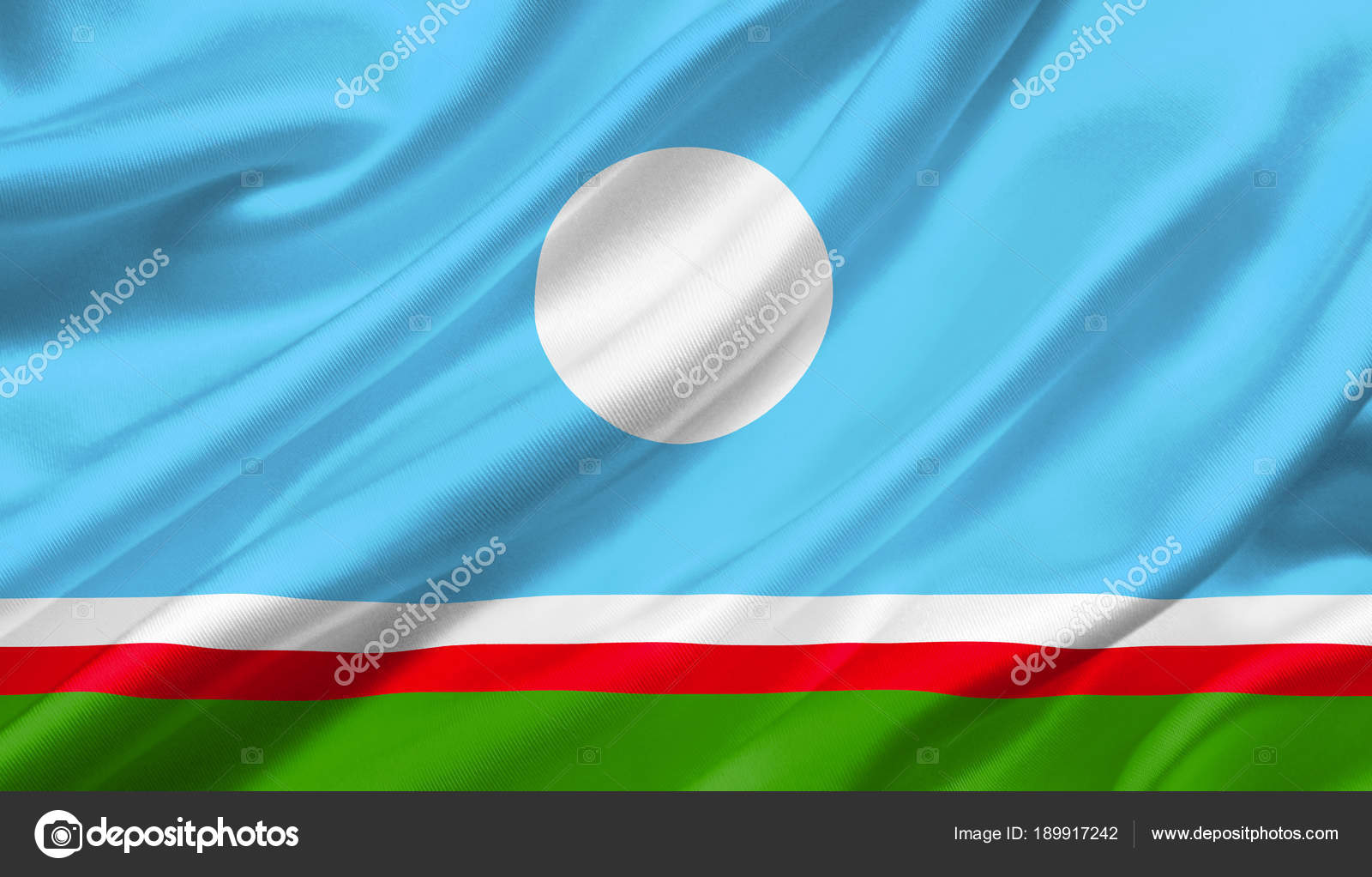 Sakha Republic Flag Waving Wind Illustration Stock Photo By C Adaptice 189917242