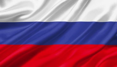 Rüzgar, 3d çizim sallayarak Rusya bayrağı.