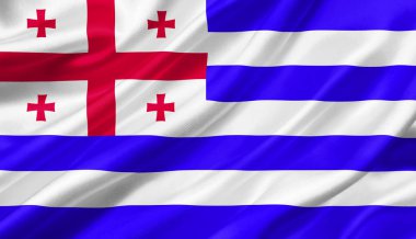 Ajaria bayrak rüzgar ile 3d çizim sallayarak.