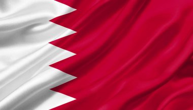 Rüzgar, 3d çizim sallayarak Bahreyn bayrağı.