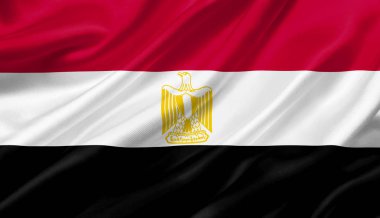 Mısır bayrak rüzgar ile 3d çizim sallayarak.