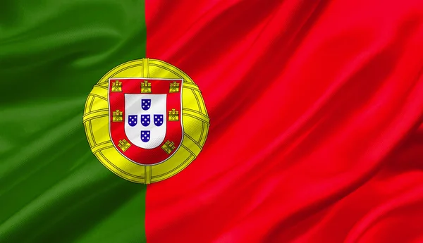 Portugal Flag Waving Wind Illustration — Stock Photo, Image