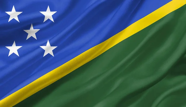 Соломонові Острови Прапор Махав Вітром Ілюстрація — стокове фото