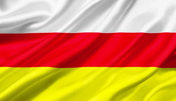 South Ossetia Flag Waving Wind Illustration — Stock Photo, Image